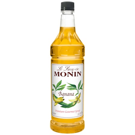 MONIN Monin Banana Syrup 1 Liter Bottle, PK4 M-FR046F